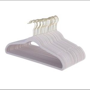 Beige neutral slim velvet style hangers